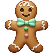 Pastel gingerbread man sticker