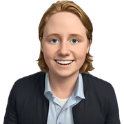 smiling boy with blue eyes sticker
