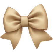 beige bow sticker