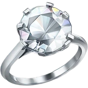 Diamond ring sticker
