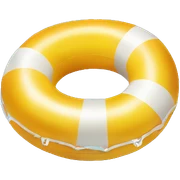 inflatable floating ring on pool sticker