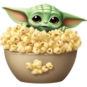 baby yoda popcorn sticker