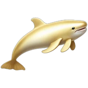 Gold beluga sticker