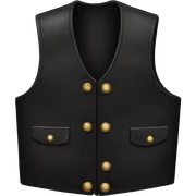 Black leather vest sticker