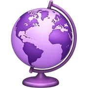 light purple globe  sticker