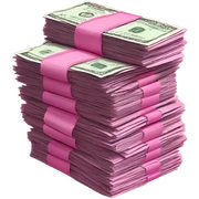 Pink money sticker