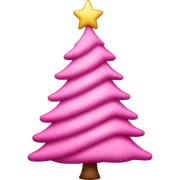 pink christmas tree sticker