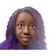happy boy with purple hair sticker