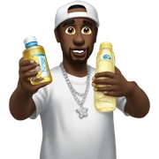 p diddy holding baby oil sticker