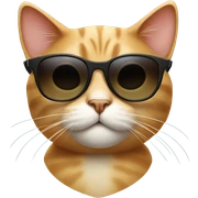 Cat with sunglasses sticker