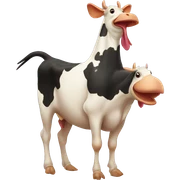 Cow chicken sticker