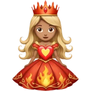 ❤️‍🔥 crossed with a princess sticker