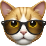 Cat with sunglasses sticker