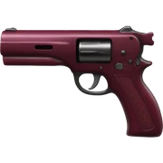 fancy burgundy long gun sticker