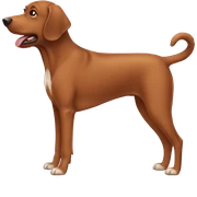 Brown dog sticker