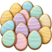 Ester egg shape Patel color cookies  sticker