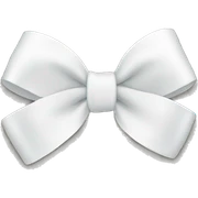 White bow sticker