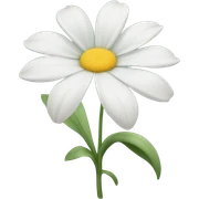 White flower sticker