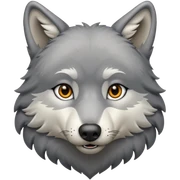 Lobo gris mandando beso sticker