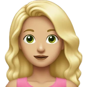 blonde girl with green eyes pink top  sticker