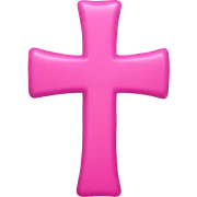 pink cross sticker
