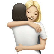 white woman hugging white woman sticker
