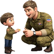 military boys in uniforms sticker