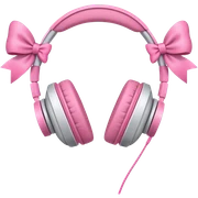 Quiero que se convierte en un emojiHeadphones with pink bows sticker