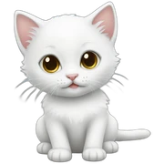 white kitten sticker