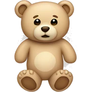 beige teddy bear  sticker