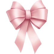 light pink ribbon bow sticker
