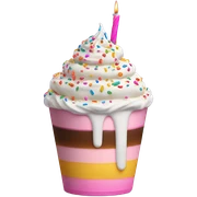 birthday cake drink sticker