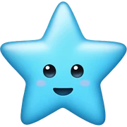 baby blue star emoji sticker