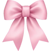 light pink ribbon bow sticker