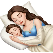 sleeping beauty brunette white girl with a silk pillow sticker