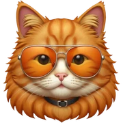 Cat with sunglasses sticker