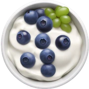 yoghurt bowl with grapes and blueberries sticker