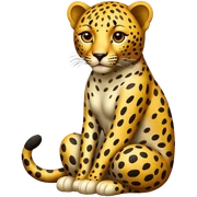 Leopard body sitting sticker