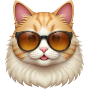 Cat with sunglasses sticker