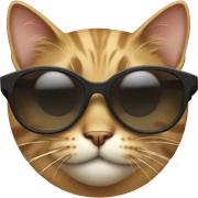 Cat with sunglasses sticker