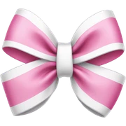 Pink and white bow sticker