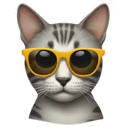 Cat with sunglasses sticker
