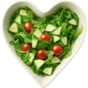 green goddess salad in vintage heart motif bowl sticker