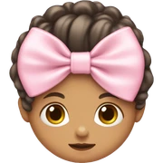 Baby pink bow sticker