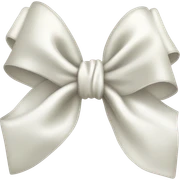 white silky bow sticker
