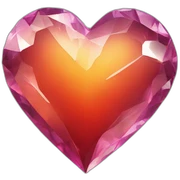 Corazón carmesí de cristal  sticker