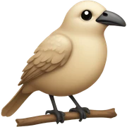 beige bird sticker