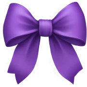 Purple bow sticker