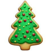 Christmas tree cookie sticker