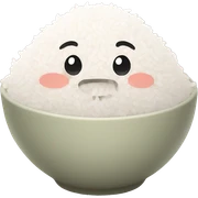 cute rice, white rice, aesthetic, detailed, 4k, soft, soft colors, minimalist  sticker